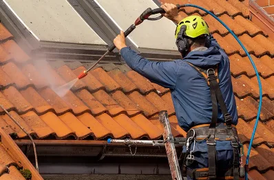 Démoussage et hydrofuge de toiture à Aulas